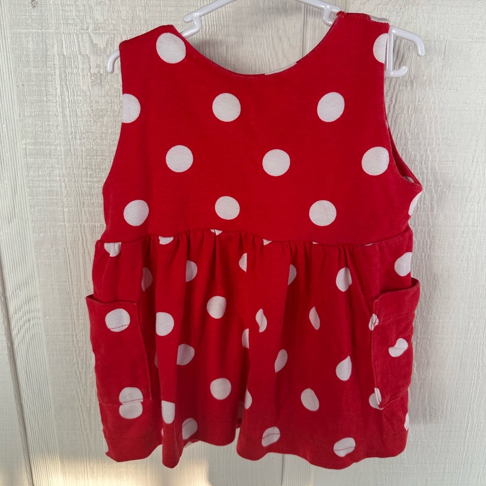 Vintage Baby Bliss Red Polka Dot Dress with Pockets Sleeveless  Disney Inspired - Picture 4 of 6